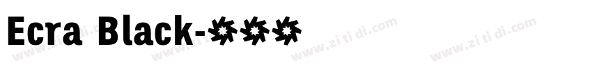 Ecra Black字体转换